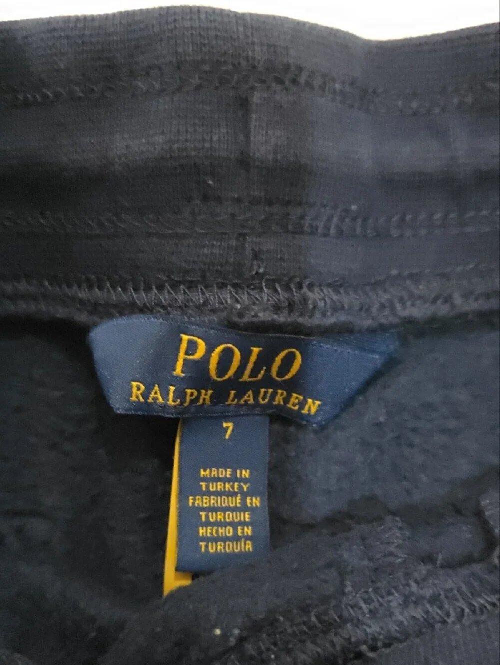 Polo by Ralph Lauren Navy Sweat Joggers with Orange Logo - Picture 2 of 4